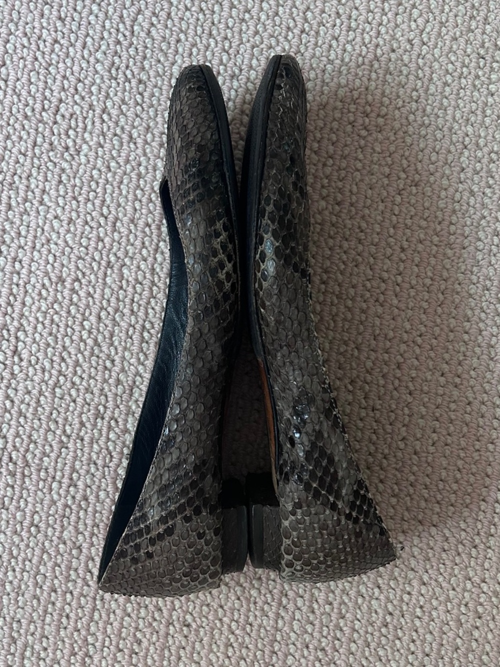 Sergio Rossi snakeskin ballet flats